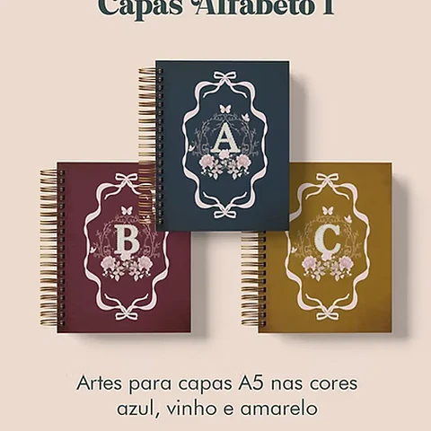 Arquivo Capas Alfabeto 01 ( Azul, Vinho e Amarelo)