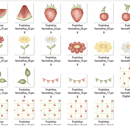 Kit Digital Frutinhas Vermelhas 2