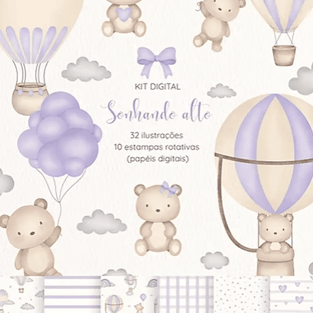 Kit Digital Sonhando Alto Lilás 1