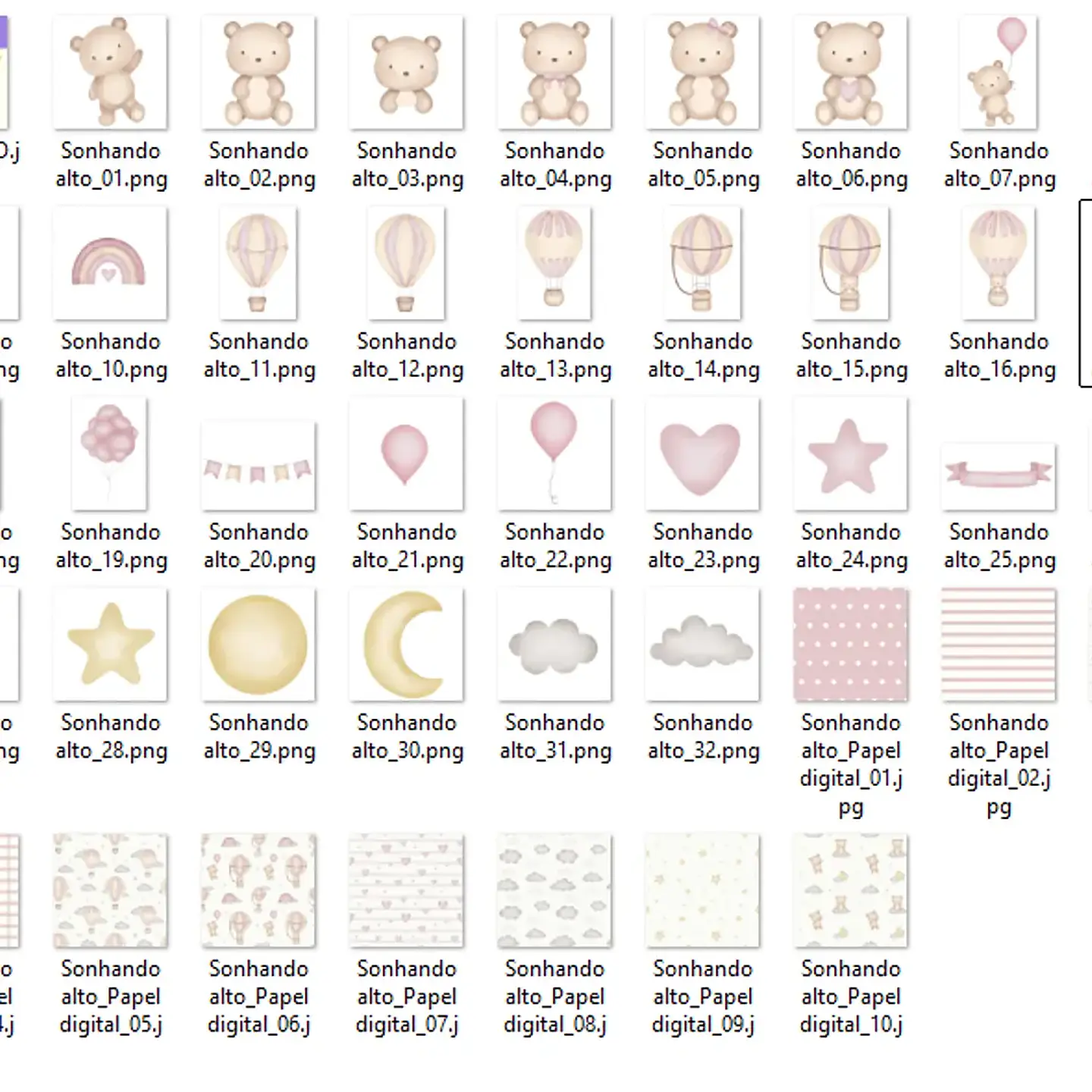 Kit Digital Sonhando Alto Rosa e Azul 3