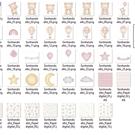 Kit Digital Sonhando Alto Rosa e Azul 3