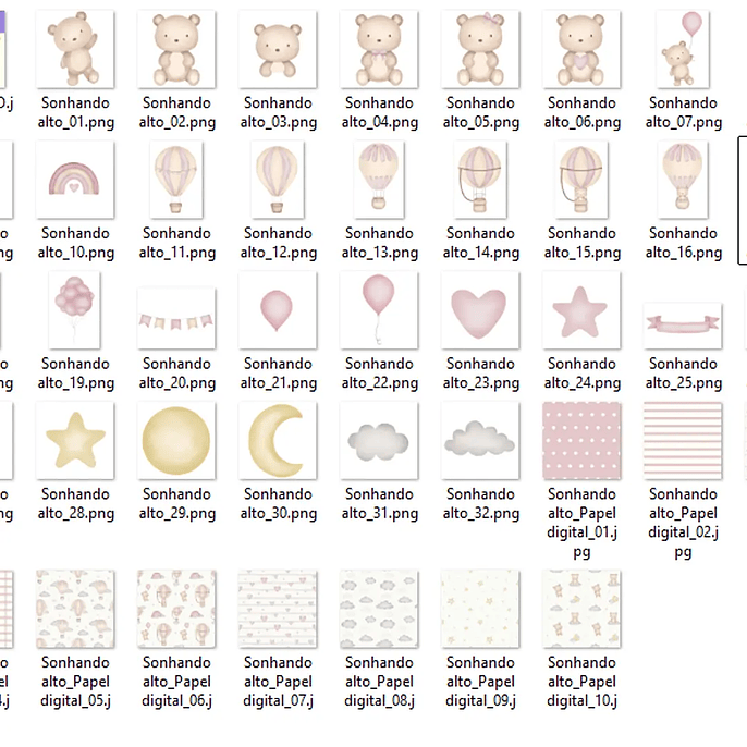 Kit Digital Sonhando Alto Rosa e Azul 3