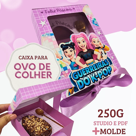 Arquivo Páscoa Caixa para Ovo de Colher Guerreiras do K-pop 1