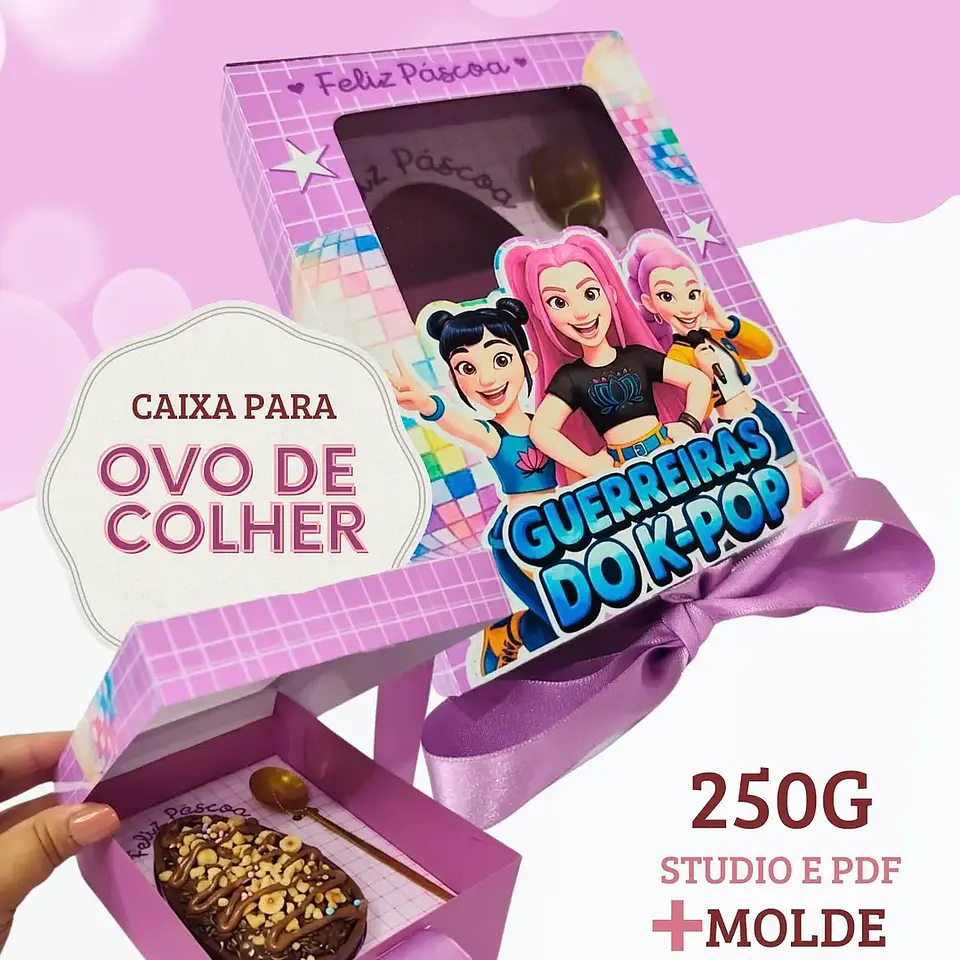 Arquivo Páscoa Caixa para Ovo de Colher Guerreiras do K-pop 1