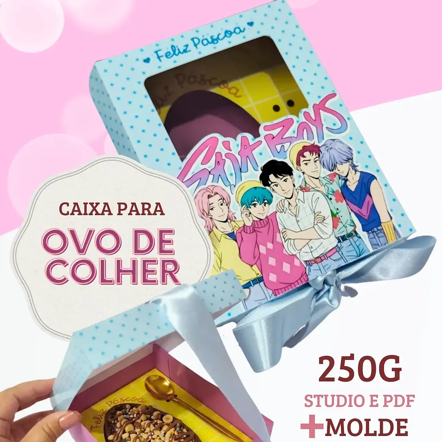 Arquivo Páscoa Caixa para Ovo de Colher Saja Boys 1