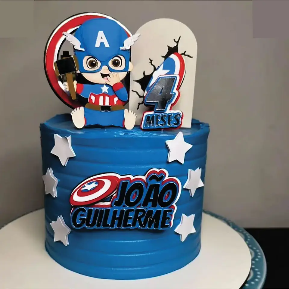 Arquivo Topo de Bolo Capitão América Vingadores 1