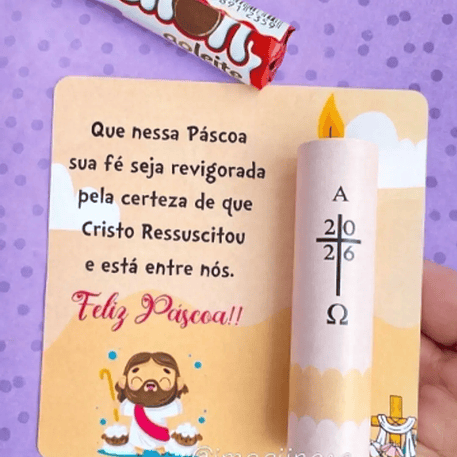 Arquivo Páscoa Card Vela Baton de Chocolate 1