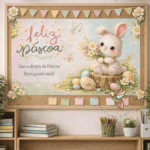 Arquivo Páscoa Cristã Painel 26 Folhas Que A Alegria Floresça em Você