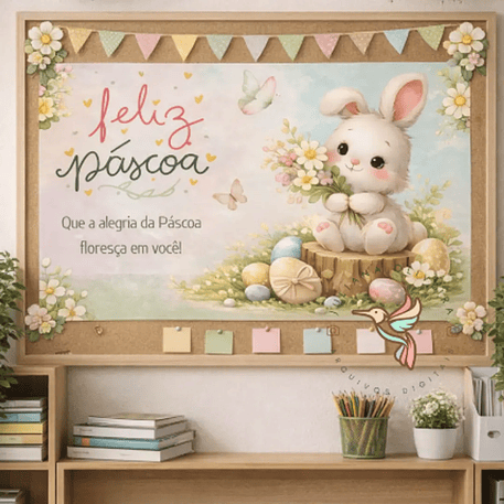 Arquivo Páscoa Cristã Painel 26 Folhas Que A Alegria Floresça em Você 1