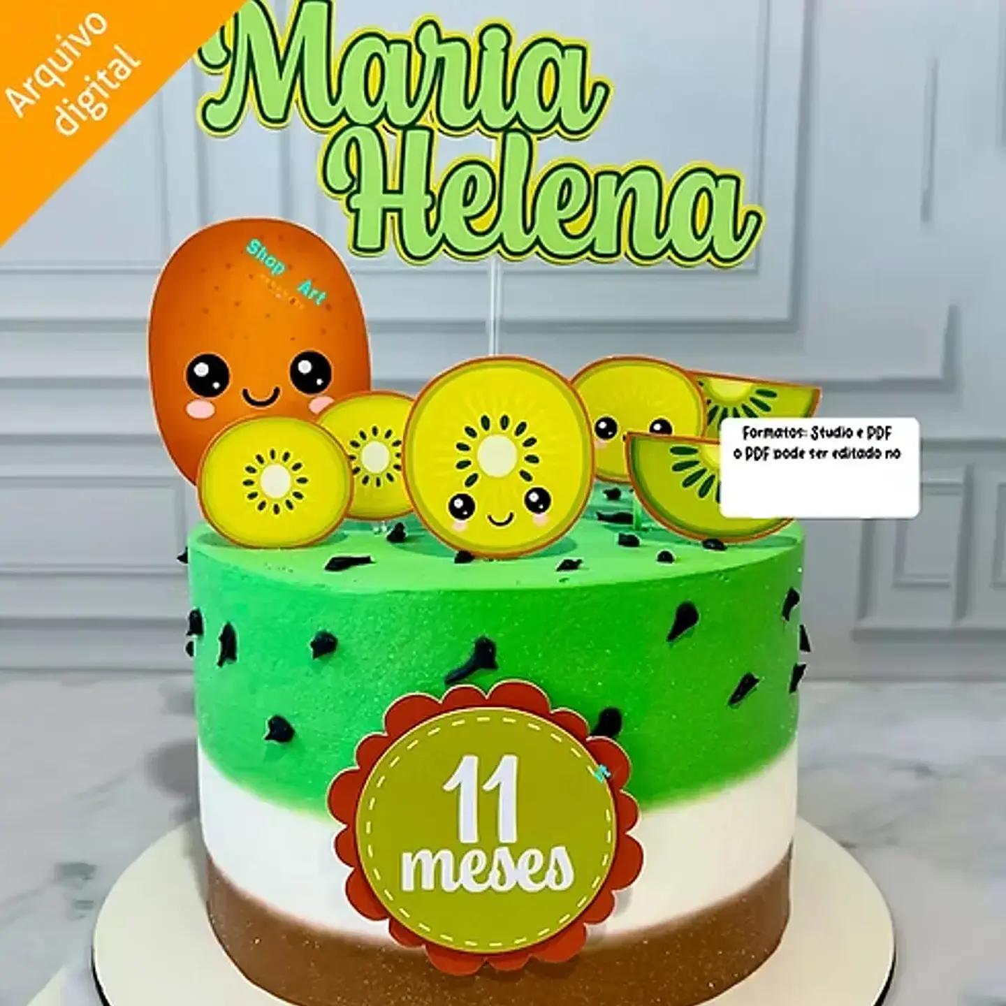 Arquivo Topo de Bolo Frutinhas Kiwi 1