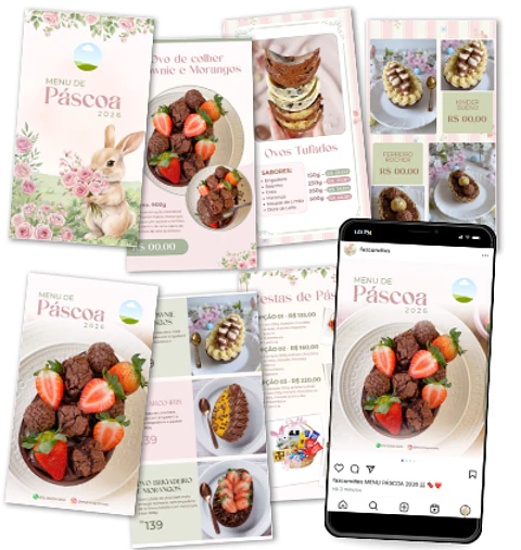 Kit Digital Camy Pack-Menu de Pascoa