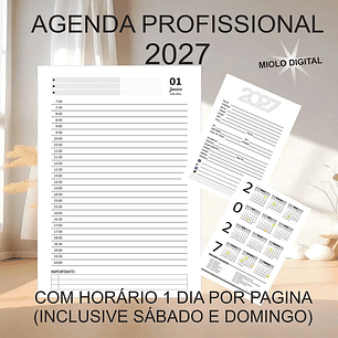 Arquivo Agenda Profisssional 2027 Com e Sem Horário