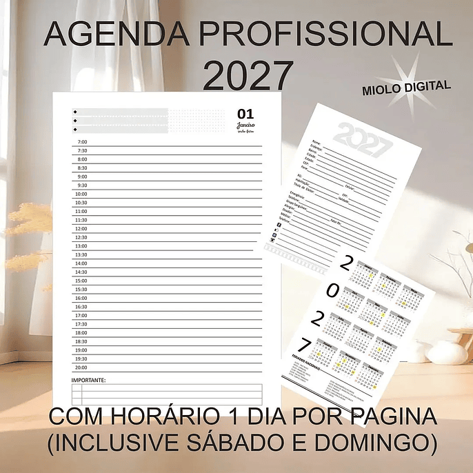 Arquivo Agenda Profisssional 2027 Com e Sem Horário 1