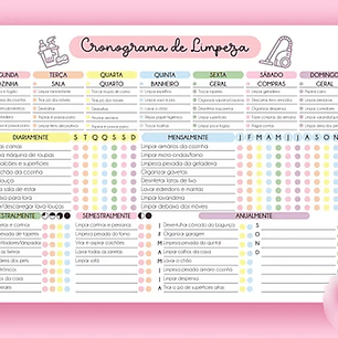 Arquivo Cronograma Limpeza de Casa A4
