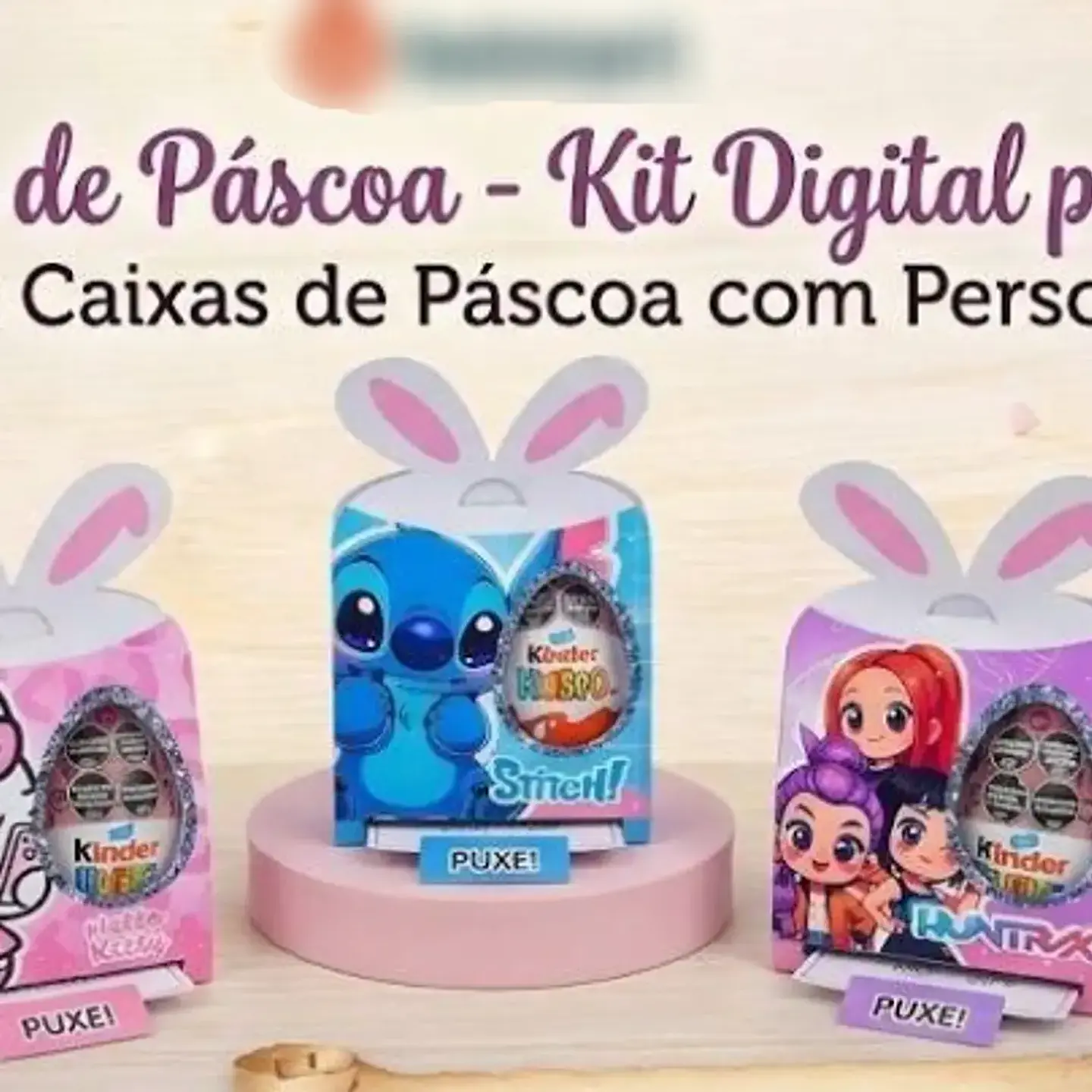 Arquivo Páscoa Sacolinhas Porta Kinder + Páginas de Colorir 1
