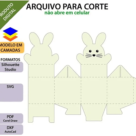 Arquivo Páscoa Caixinha Coelhinho 1