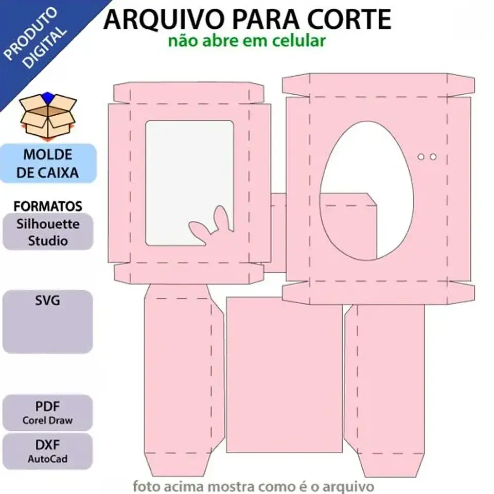 Arquivo Páscoa Caixinha de Ovo 350g 1