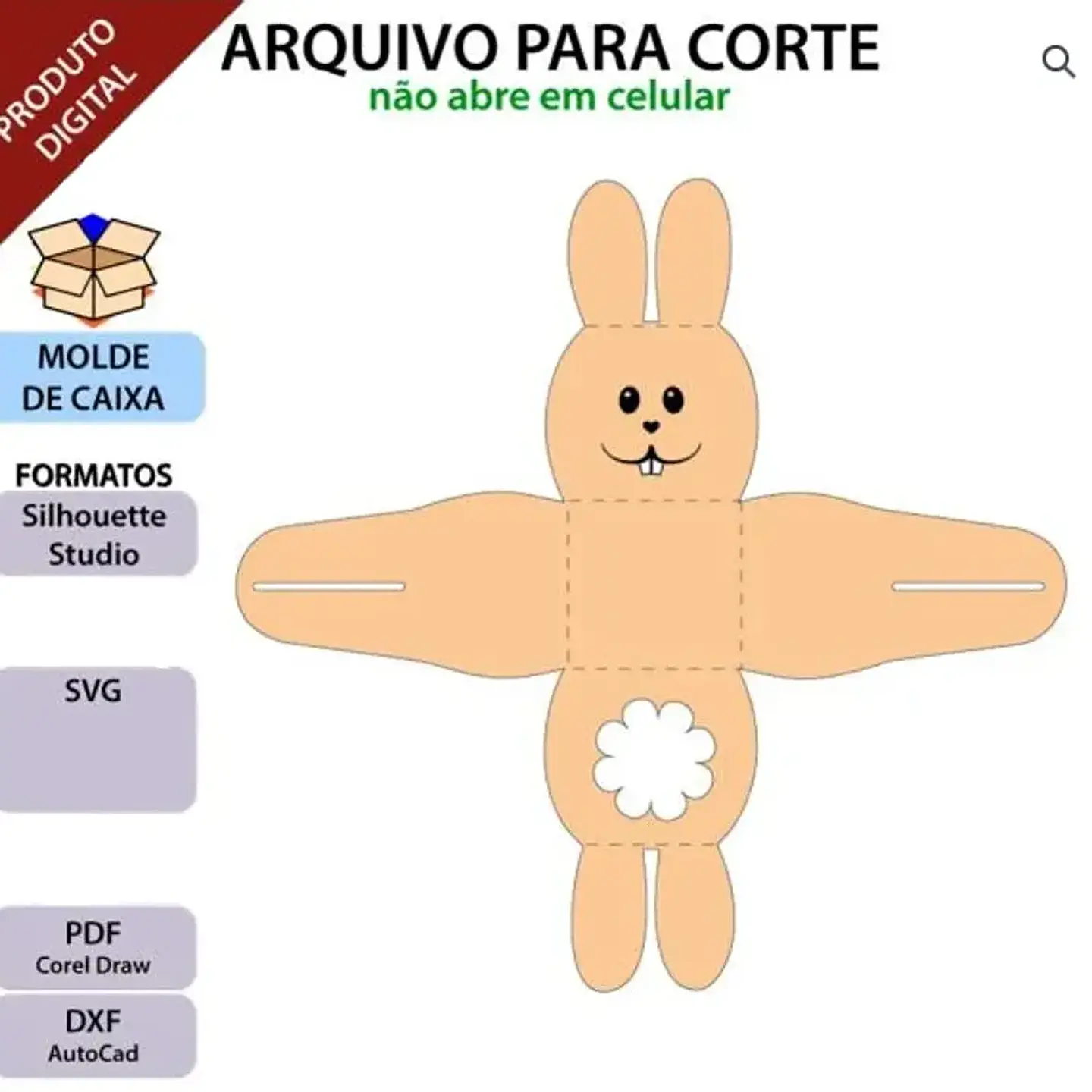 Arquivo Páscoa Molde Caixinha Alfajor 1