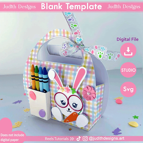 Arquivo Páscoa Molde Caixa Cesta de atividades de Páscoa 1