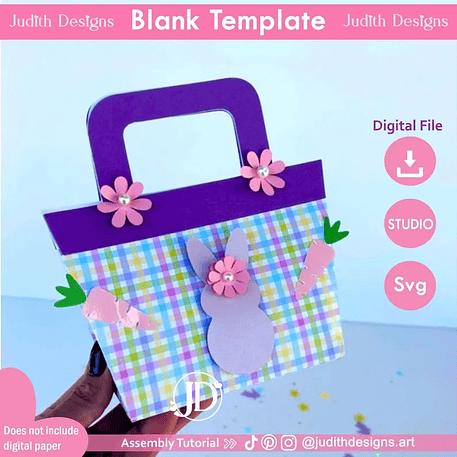 Arquivo Páscoa Molde de cesta de Páscoa 1