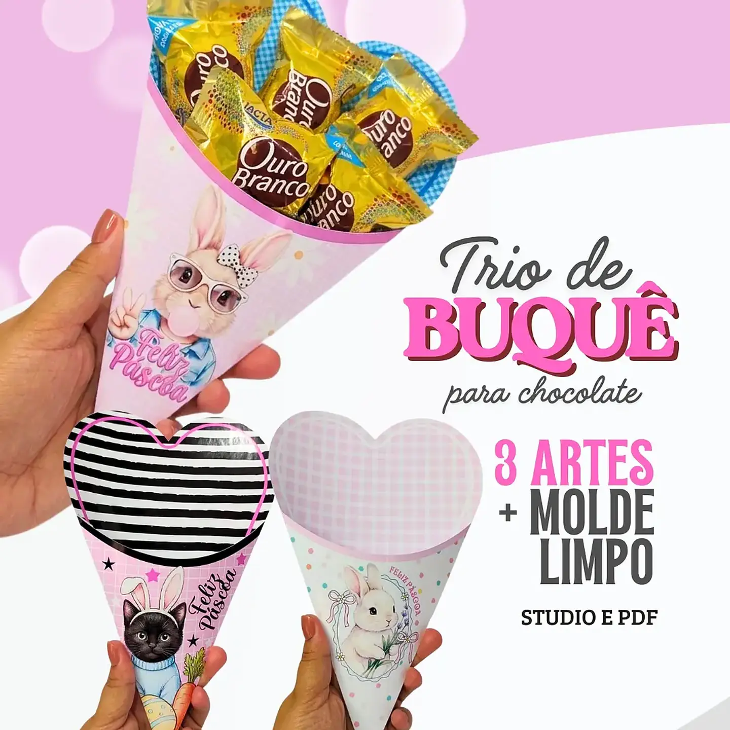 Arquivo Páscoa Trio de Buquê Bombom 1