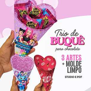 Arquivo Páscoa Trio de Buquê para Bombom