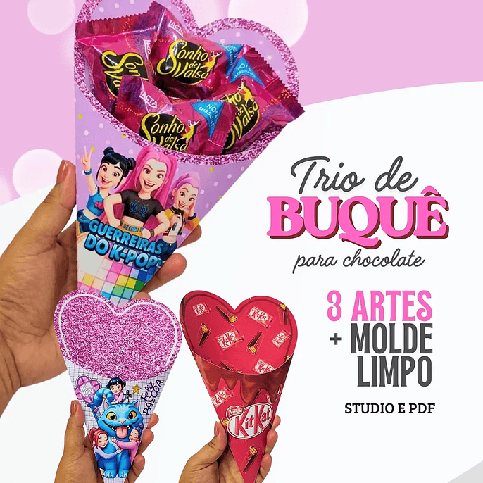 Arquivo Páscoa Trio de Buquê para Bombom 1