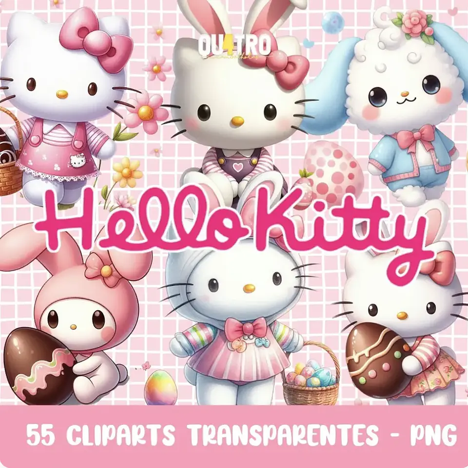 Kit Digital Páscoa Hello Kitty 1