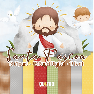 Kit Digital Páscoa Cristã Santa