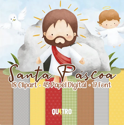 Kit Digital Páscoa Cristã Santa