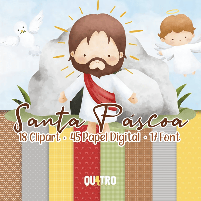 Kit Digital Páscoa Cristã Santa 1