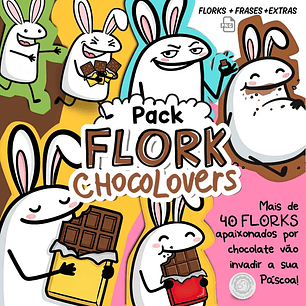 Kit Digital Páscoa Pack Flork Chocolovers