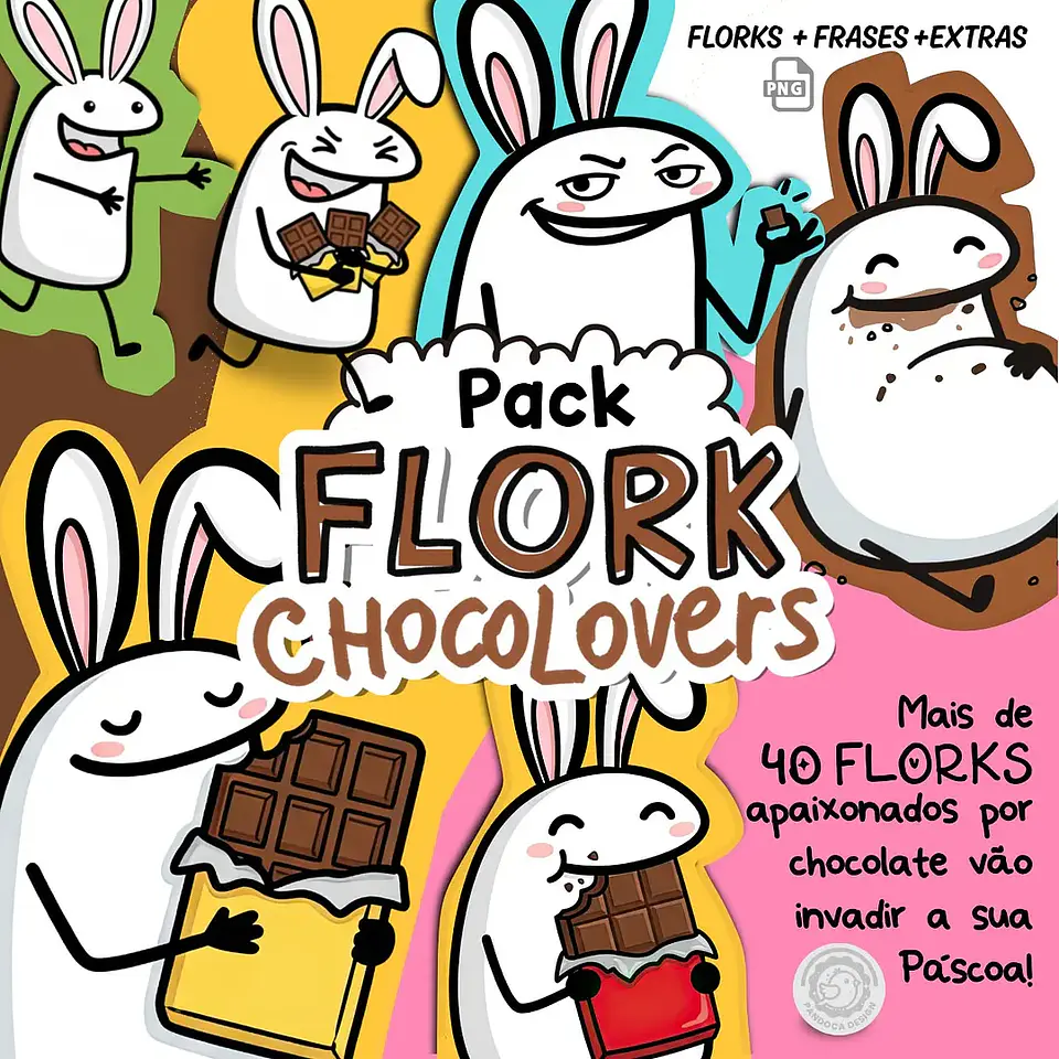 Kit Digital Páscoa Pack Flork Chocolovers 1