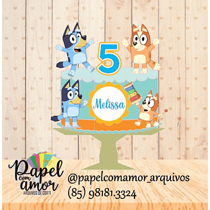 Arquivo topo de bolo bluey