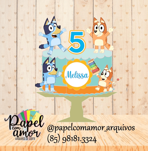 Arquivo topo de bolo bluey