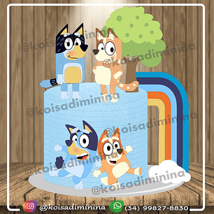 Arquivo topo de bolo Bluey