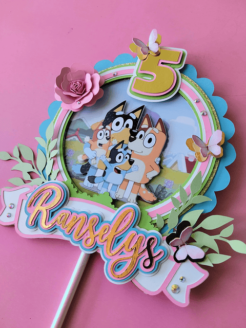 Arquivo topo de bolo bluey