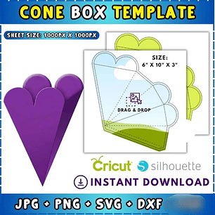 Arquivo Molde Caixa Cone Pirâmide