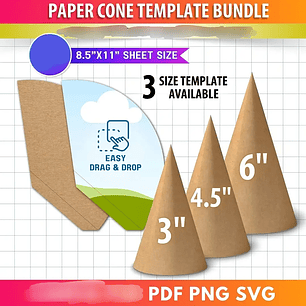 Arquivo 3 moldes cone de papel casquinha de doces e guloseimas