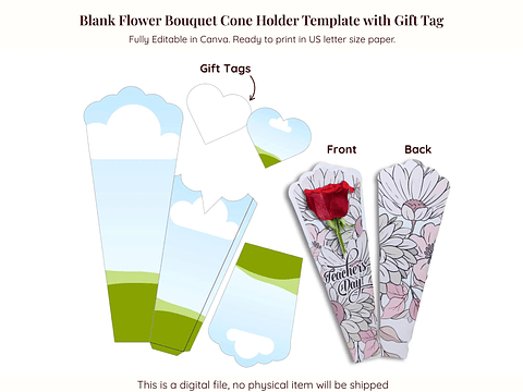 Arquivo  Cone para Buquê de Flores