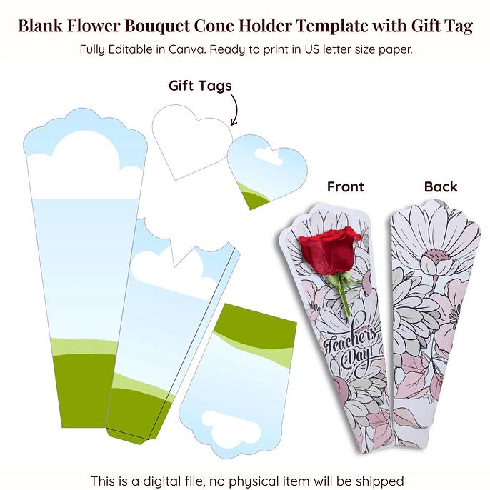 Arquivo  Cone para Buquê de Flores 1