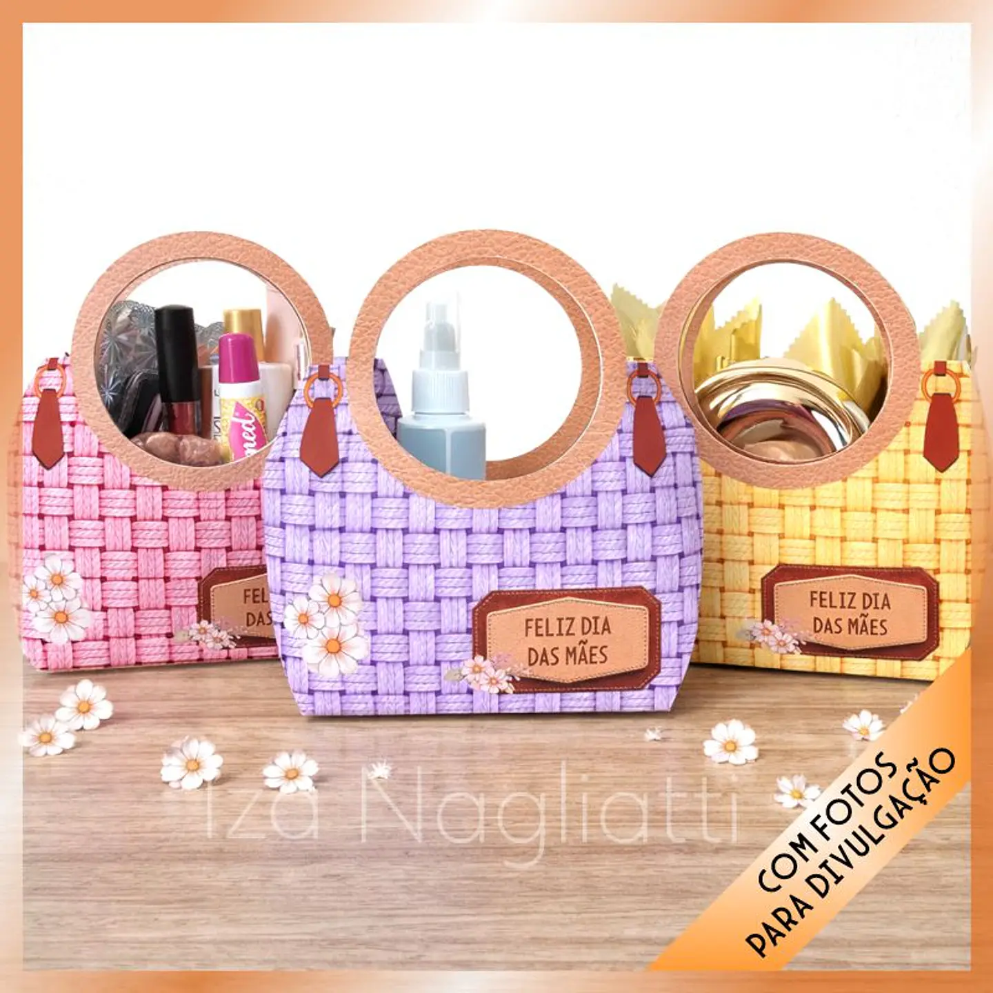 Arquivo Dia das Mães Bolsas com Alça M 18x17x6 cm 1