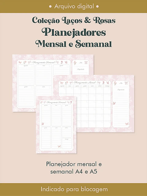 Arquivo Planejadores Mensal e Semanal