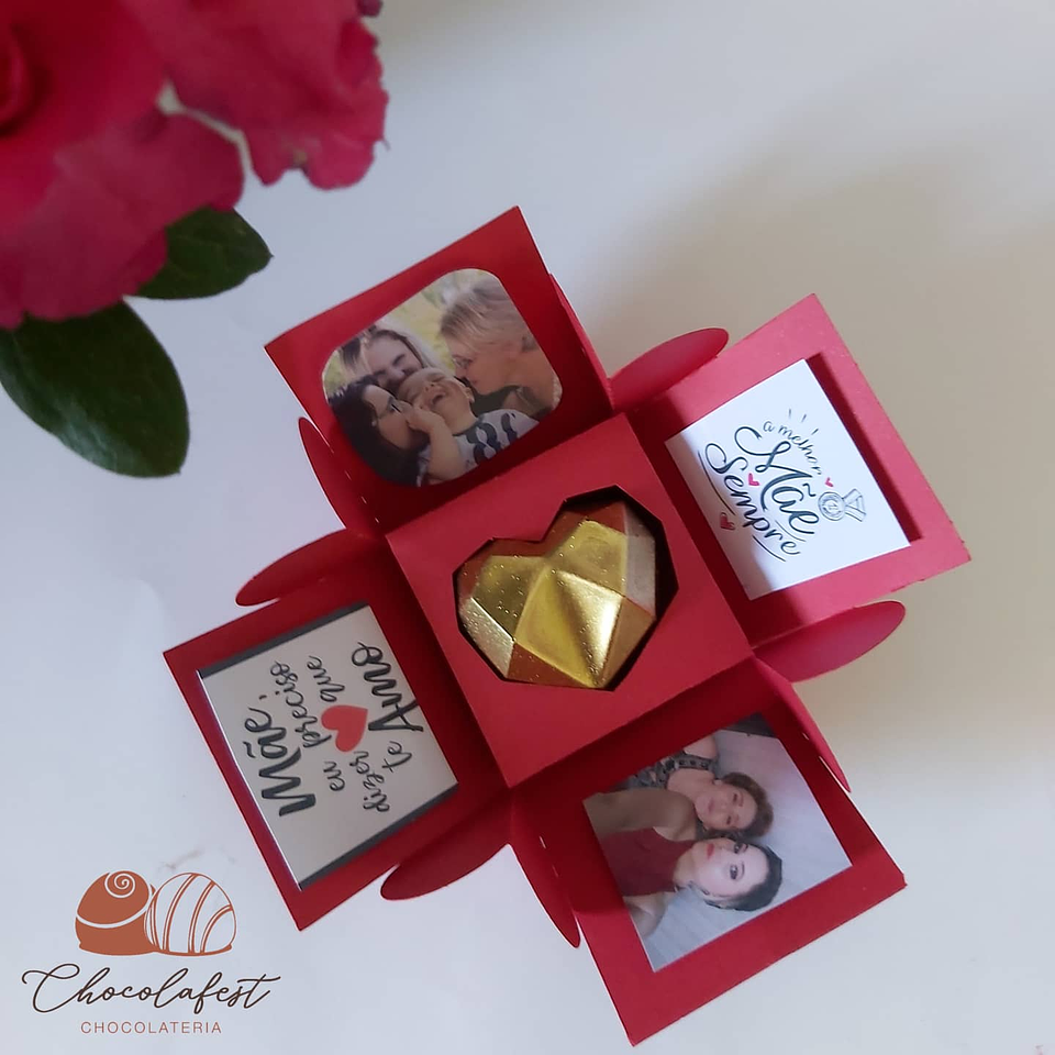 Arquivo Dia das Mães Caixa Explosão Coração so o Molde 1