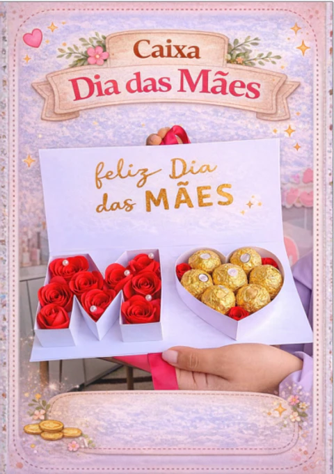 Arquivo Dia das Mães Molde Caixa