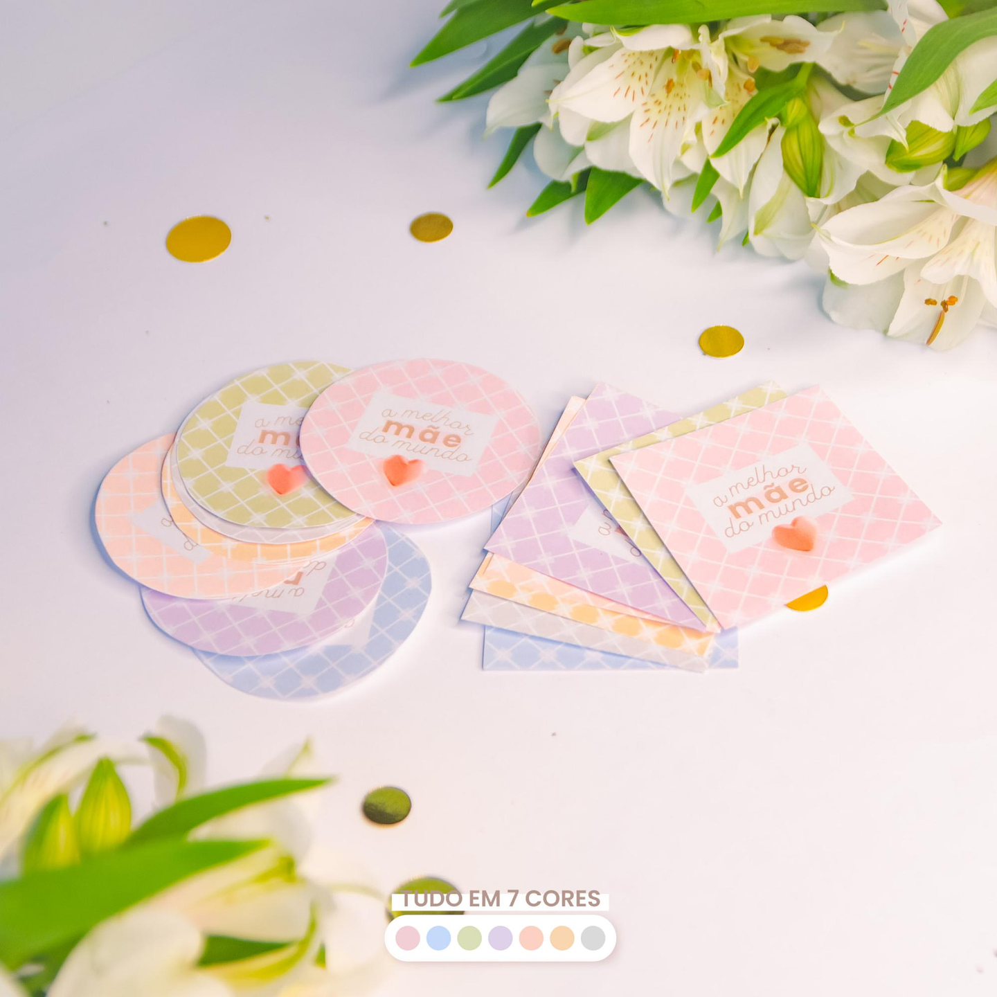 Arquivo Dia das Mães Adesivo Tag Chaveiro Botton 1