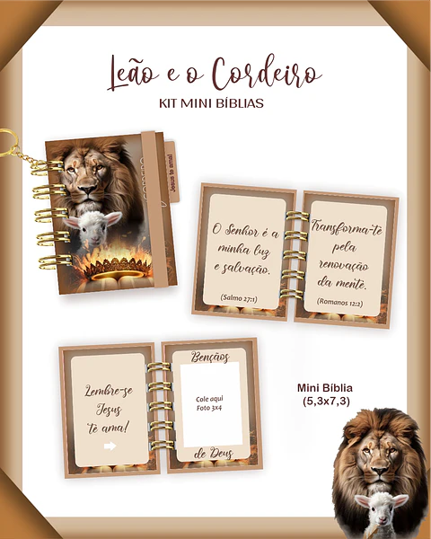 Arquivo Kit Mini Bíblia Leão e o Cordeiro