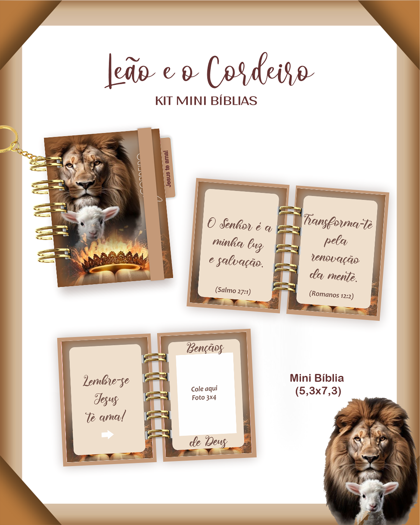 Arquivo Kit Mini Bíblia Leão e o Cordeiro 1