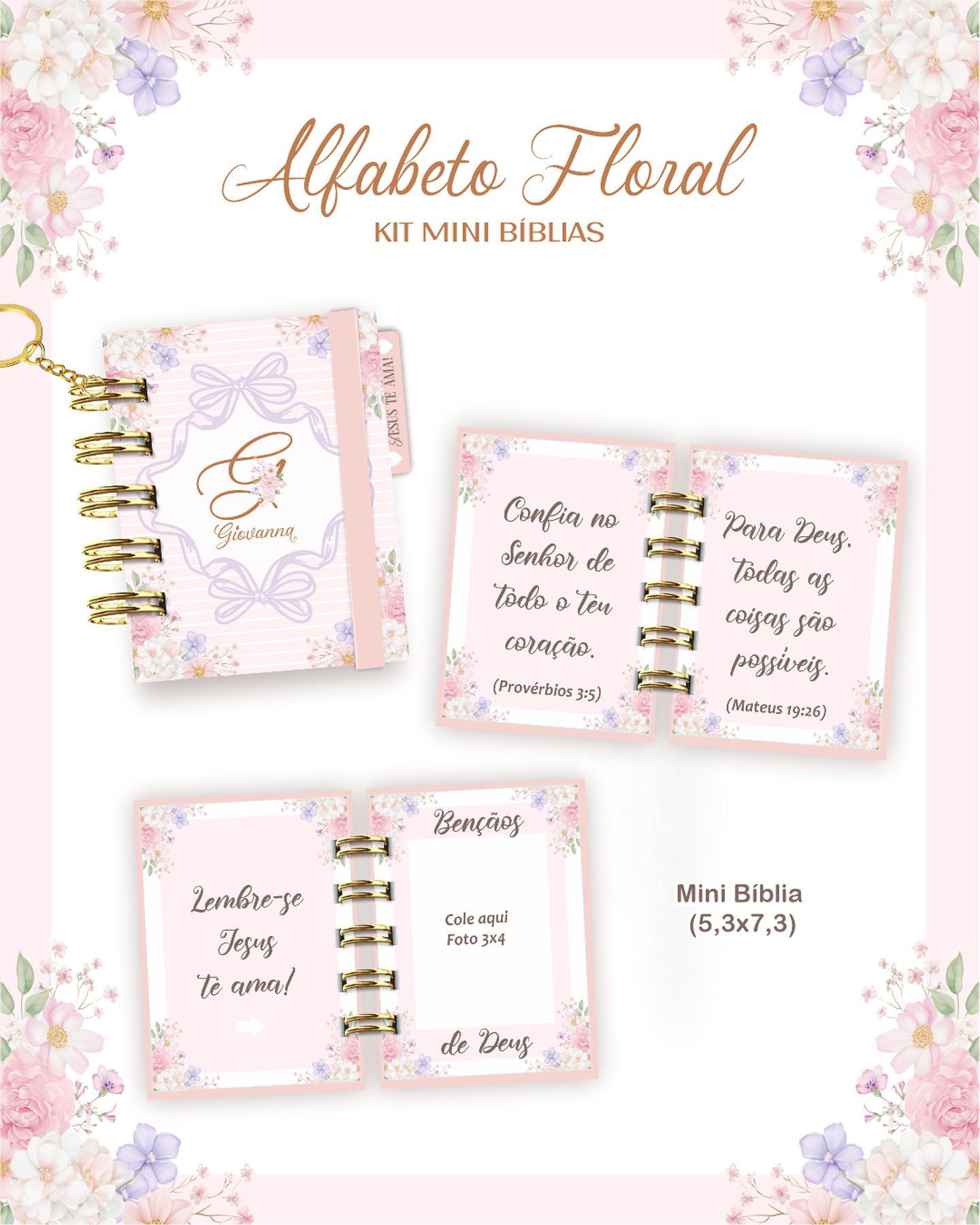 Arquivo Kit Mini Bíblia Alfabeto Floral Clean 1