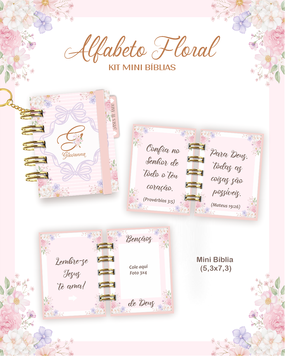 Arquivo Kit Mini Bíblia Alfabeto Floral Clean 1